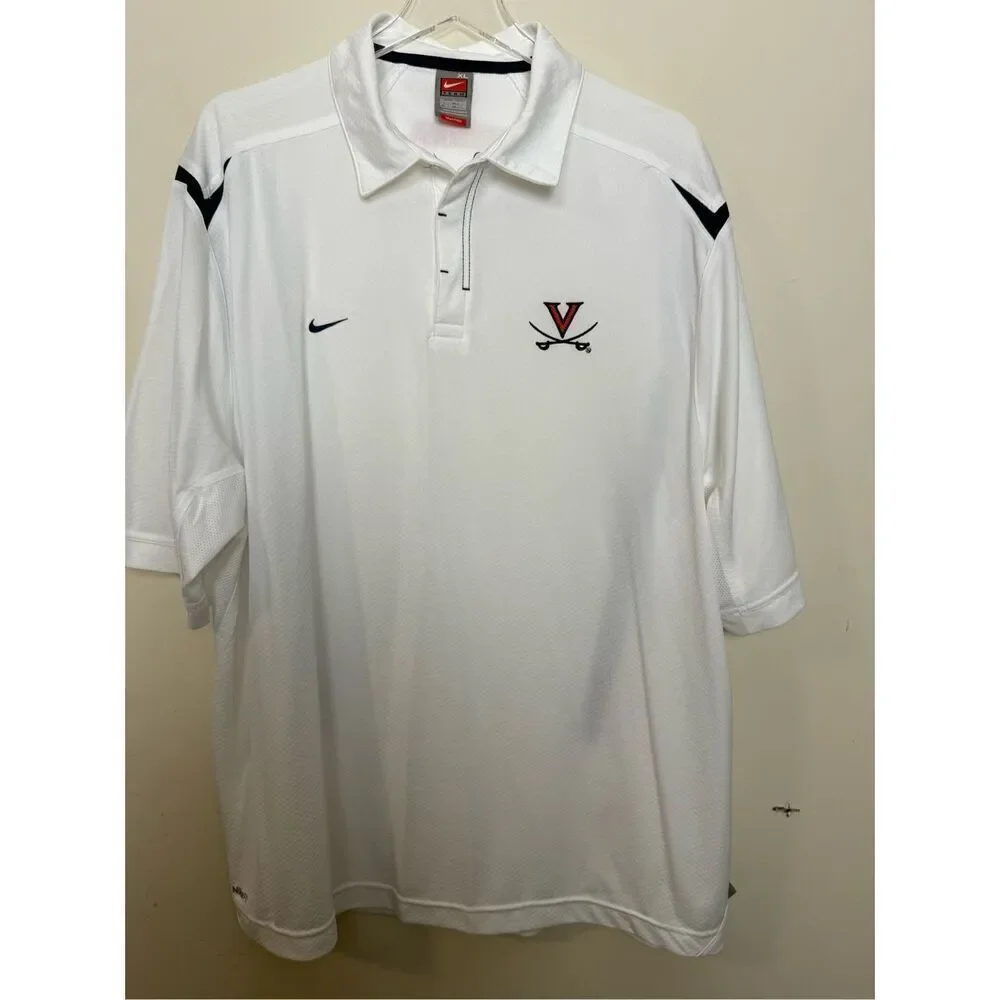 Virginia Cavaliers Nike Team Performance Polo Shirt Mens XL Embroidered Golf Ven